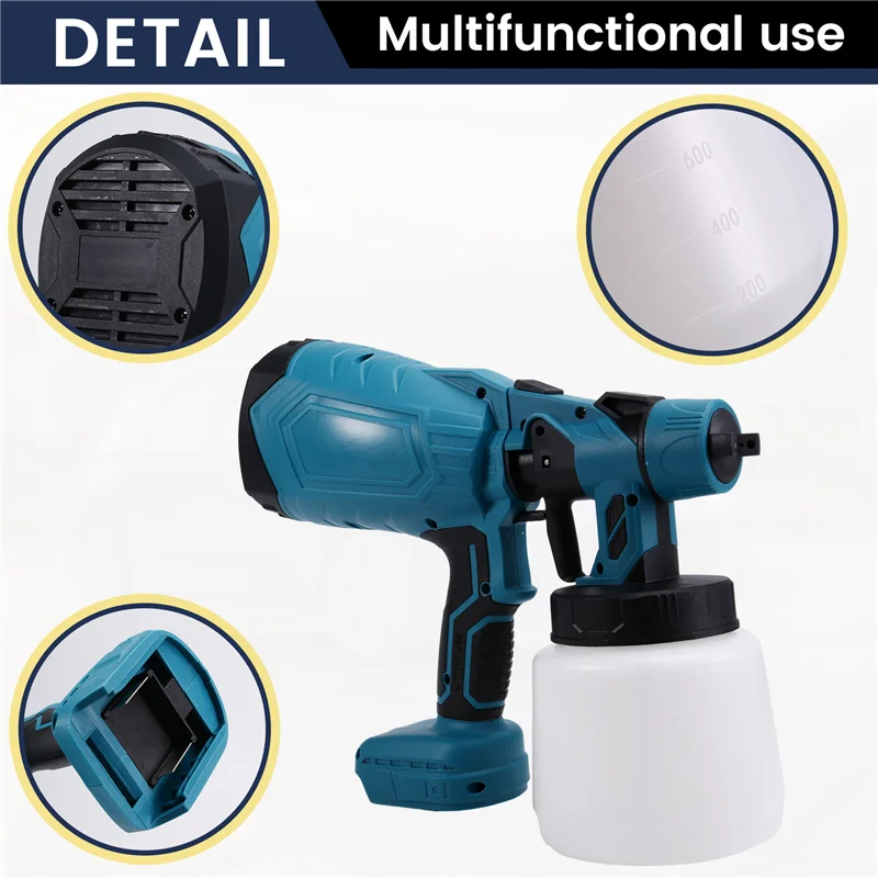 

Электрический пистолет-распылитель F-T, беспроводной разделенный распылитель, распылительная машина, зарядка краски, автоматическое распыление для батареи Makita18v 20V