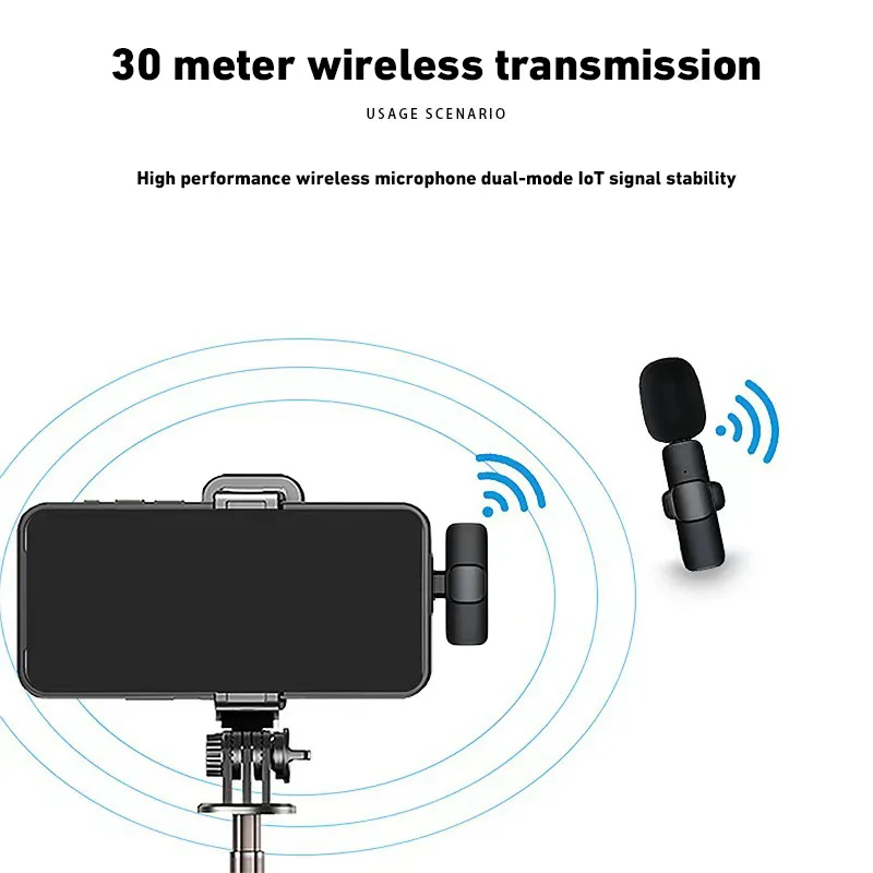 Xiaomi K9 Bluetooth 2.4G Wireless Microphone Portable Audio Video Recording For Iphone Android Outdoor Live Gaming Phone Mic image 2
