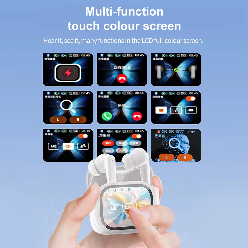 

3-in-1 AI Translator Earbuds 144 Languages Noise Cancelling Bluetooth 5.4 Headset HiFi Noise Reduction Bluetooth Headphones