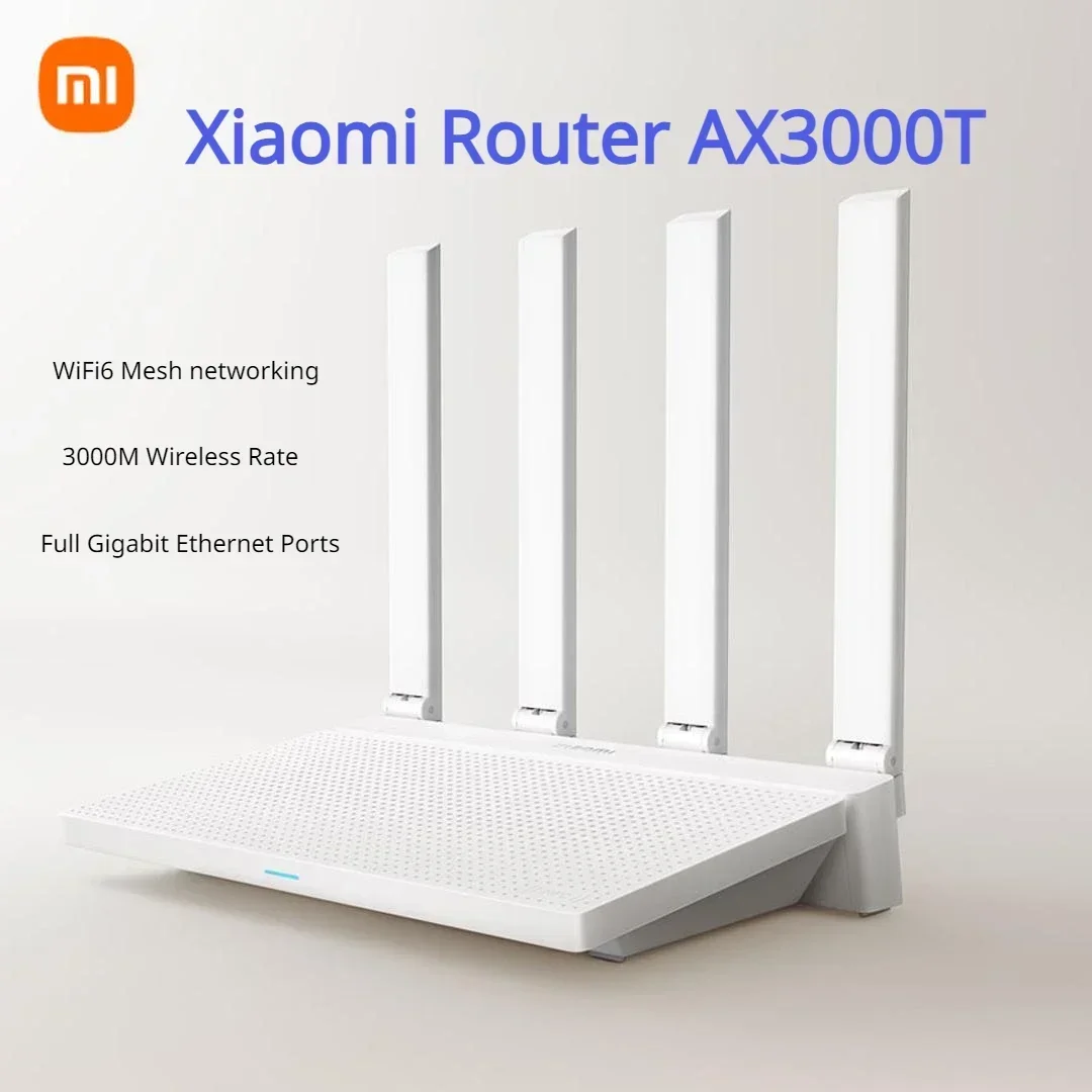 New Xiaomi Router AX3000T IPTV Mesh Networking Gigabit Ethernet Ports Gaming Accelerator Repeater Modem Signal Amplifier