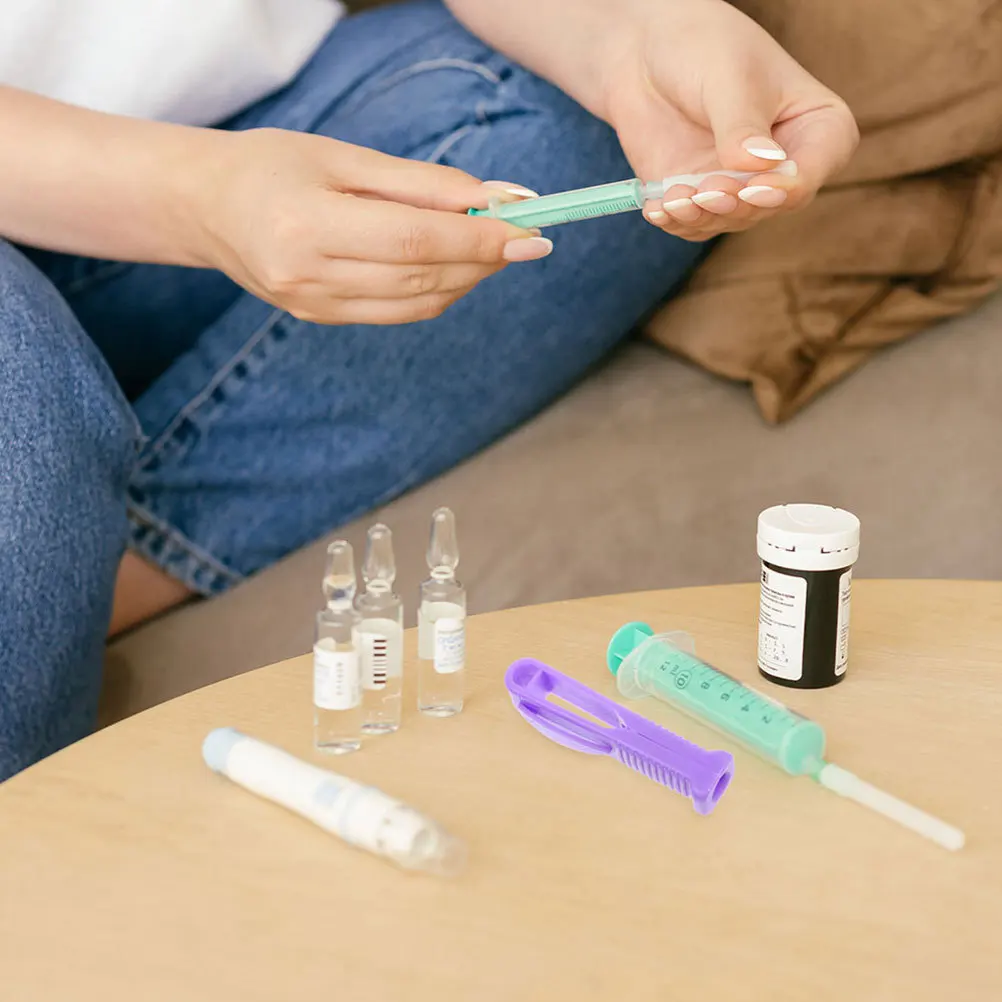 

4pcs Ampoule Opener Plastic Vial Breaker Reusable Portable Nurse Helper Hospital Supply Mini Bottle Opening Tool Groove Design