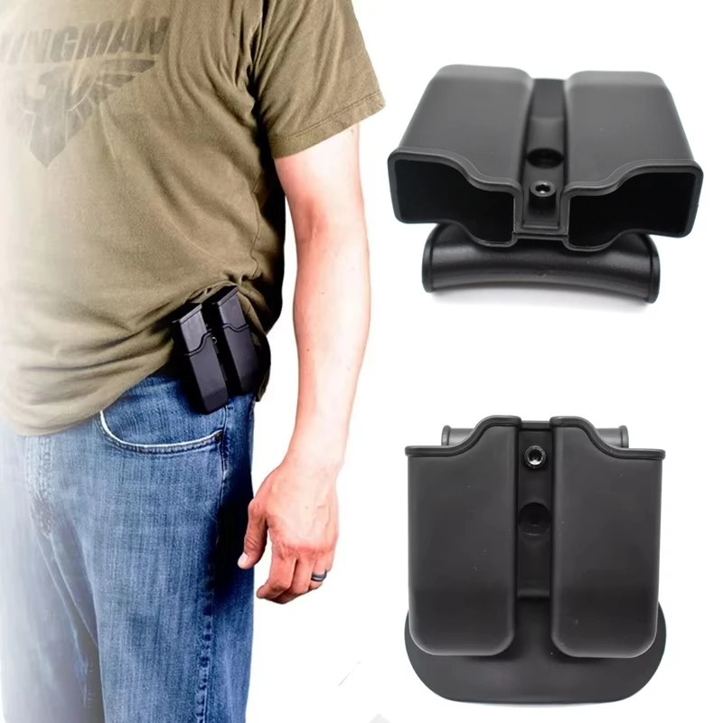 Magazine Holder 9mm Magazine Holster The Ultimate Double Stack G17 Mag Holder with Paddle 9mm .40 1911 Caliber Magazine Pouch
