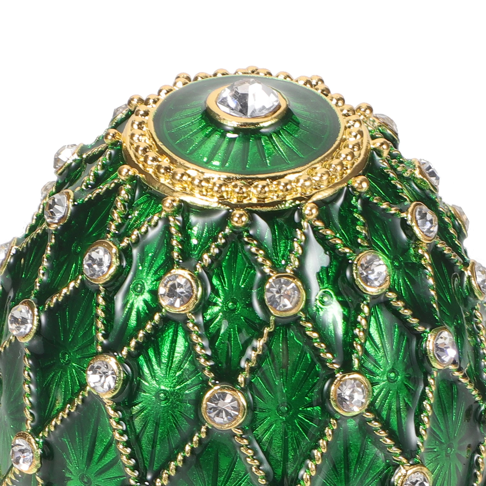 

Enamel Egg Ornaments Jewelry Boxes Metal Decor Rhinestone Trinket Box Egg Jewelry Holder Alloy Decoration Dressing Table Office