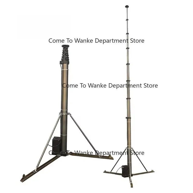 6m 10m Electric Telescopic Antenna Lifting Rod Telescoping Mast for Vehicle Camera Monitoring
