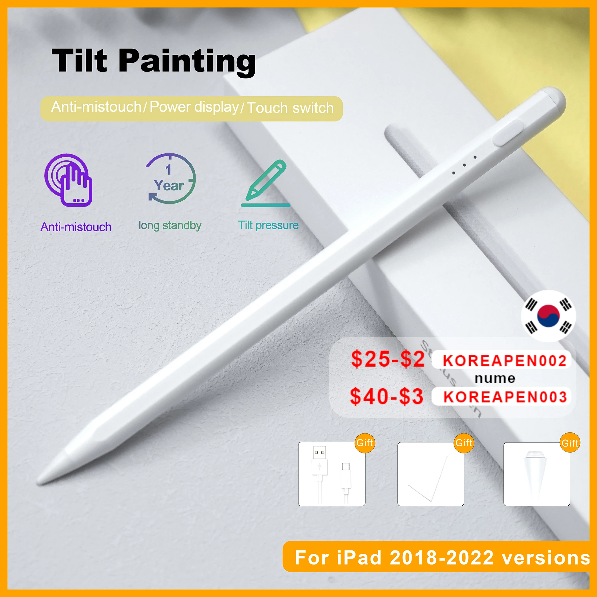 For Apple Pencil 2 Gen For funda iPad Pencil 2022 2021 2020 2019 2018 Air 5 Bluetooth Touch Stylus Pen 애플펜슬
