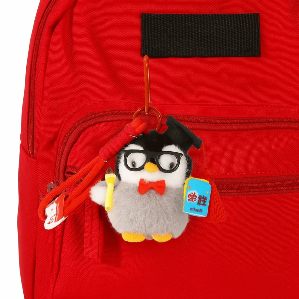 Collezione di bambole in peluche mini pinguino in cotone PP Comodo portachiavi in peluche con pinguino Portachiavi con peluche pinguino morbido