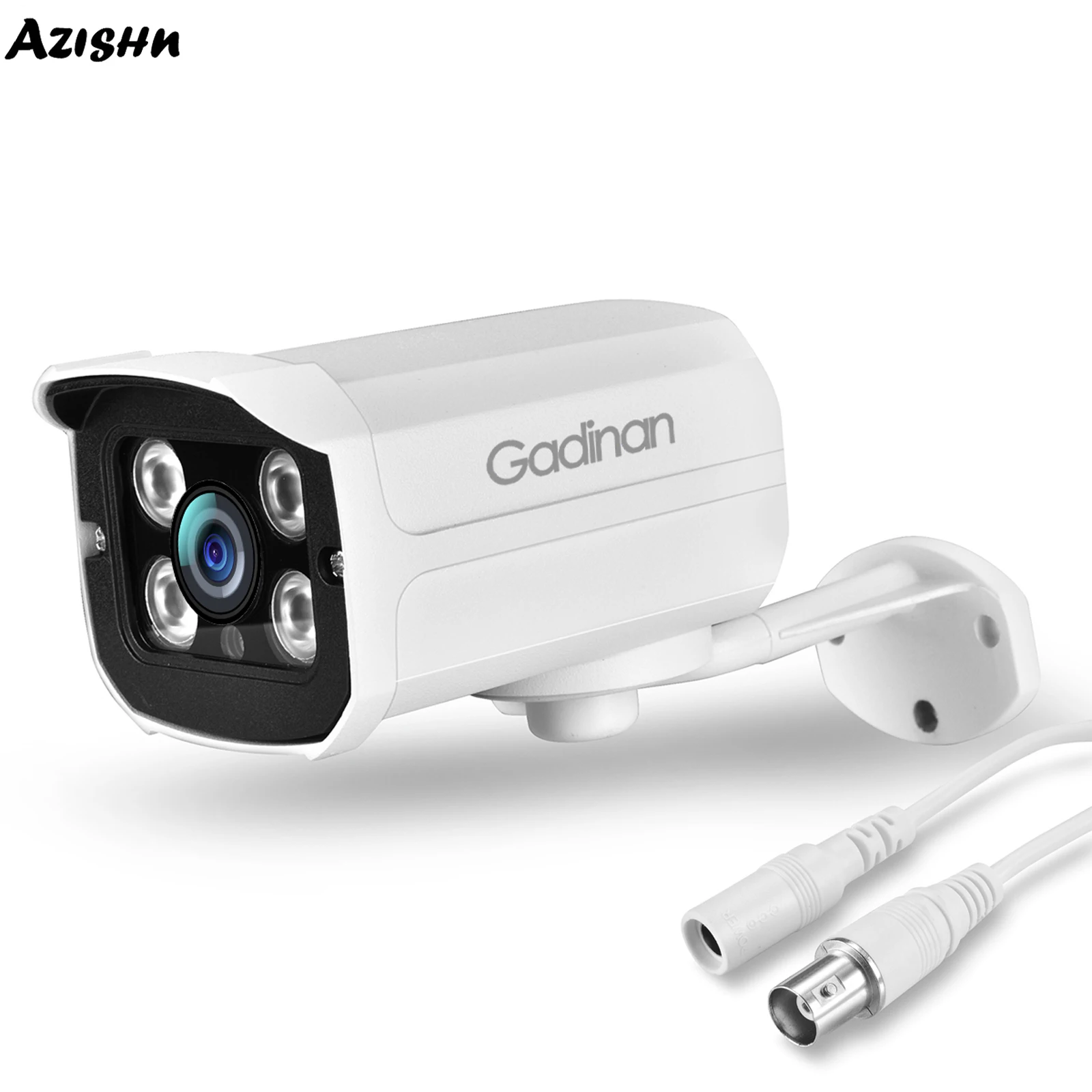 AZISHN 5MP AHD Camera Outdoor 1080P 720P Analog CCTV Camera Metal 4 Array IR LED Night Vision Security Surveillance Bullet Camer