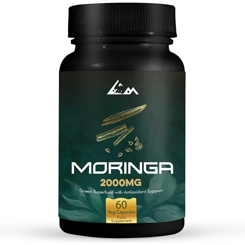 Moringa 2000MG, A High-strength Antioxidant Superfood Supplement That Helps with Health, Comes in 60 Vegetable Capsules