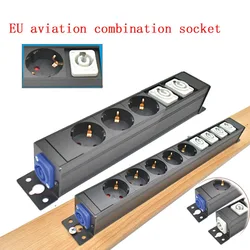 PDU power strip aluminum box shell NAC3MPA NAC3MPB 1-11AC EU aviation combination socket wall desk bottom desktop socket