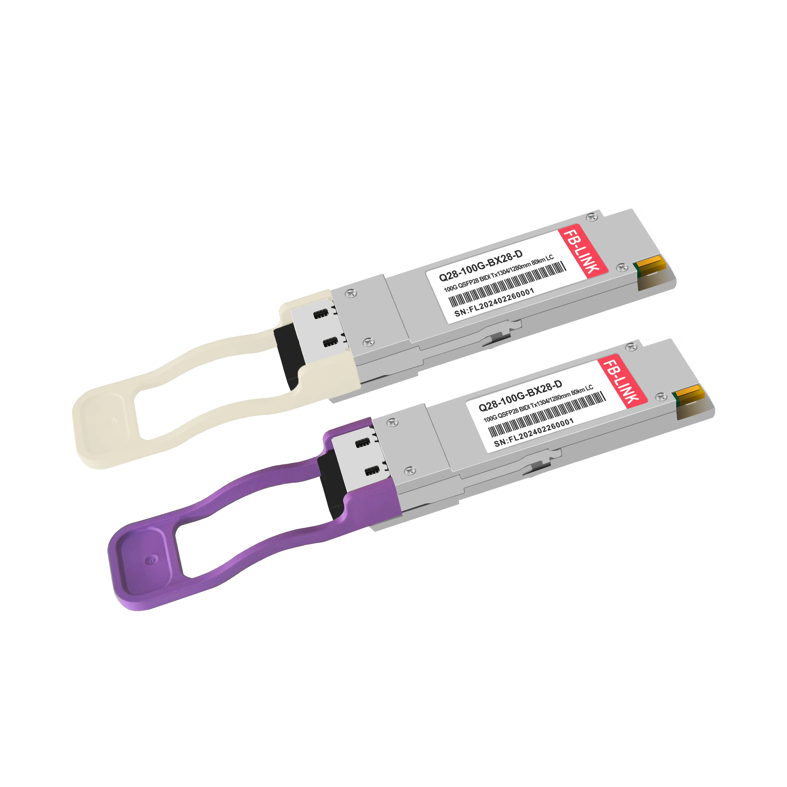 

100G BIDI 80km 100G QSFP28 1280nm/1304nm GBIC Transceiver Fiber optic Module for Cisco Mikrotik Huawei Mellanox Ethernet switch