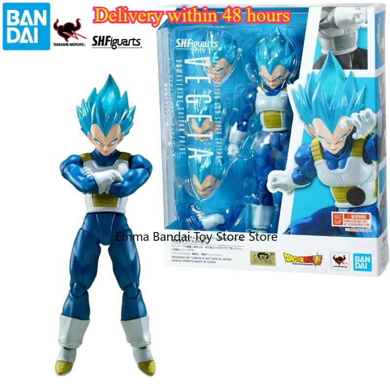 Bandai-figura de acción de Dragon Ball Shf, Super Saiyan God Vegeta, modelo de juguete, regalo, S.H.Figuarts, en Stock