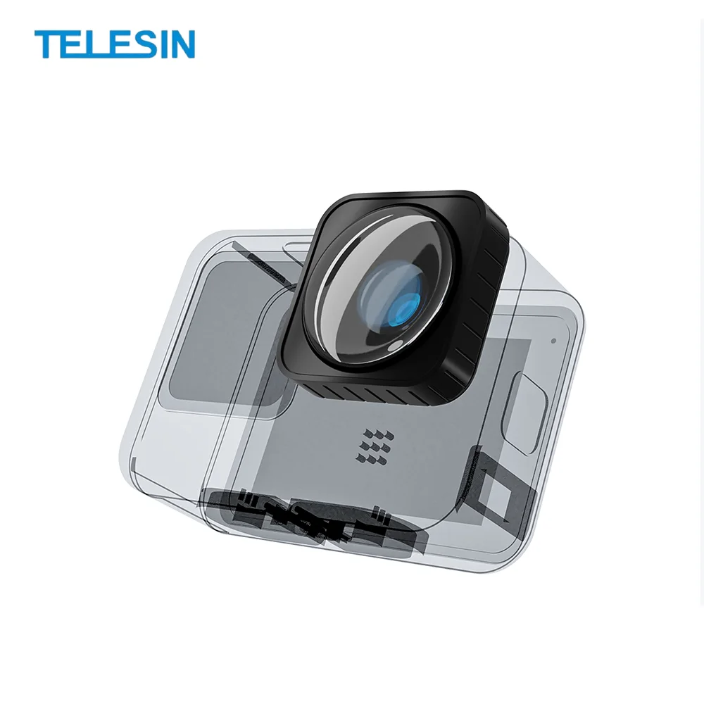 

TELESIN Max Lens Mod for GoPro Hero 12 11 10 9 Accessories Anti-Shake Ultra-wide Angle Waterproof Action Camera Accessories