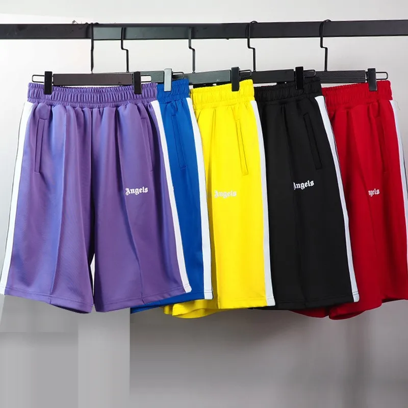 Pantalones cortos deportivos informales para hombre y mujer, Shorts transpirables, microelásticos, de secado rápido, cinturilla lateral de Color arcoíris, novedad de 2024