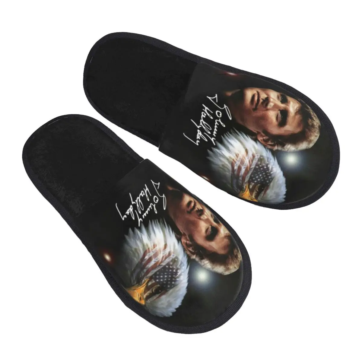 

Custom Print Johnny Hallyday House Slippers Cozy Warm Rock Music French Singer Memory Foam Fluffy Slipper Indoor Outdoor Shoes