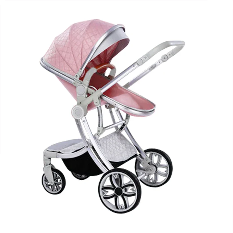 

High landscape 3 in 1 baby pram strong egg shell design carry cot customized baby stroller