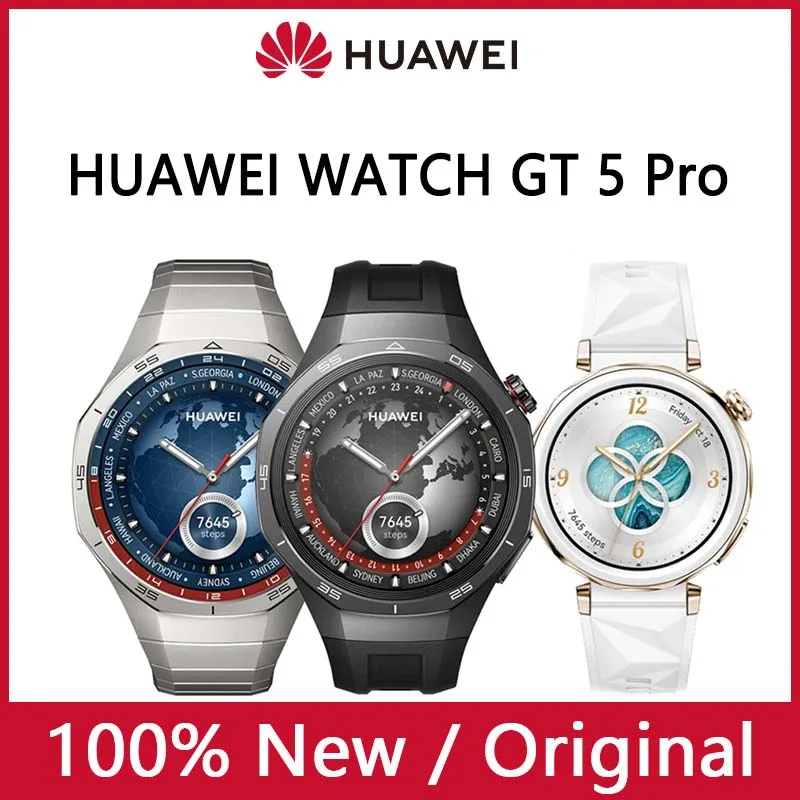 Часы huawei gt5 pro, умные часы 46 мм/42 мм, глобальная версия 2024, новые для мужчин и женщин, официальные оригинальные часы 1,43 дюйма AMOLED NFC ECG