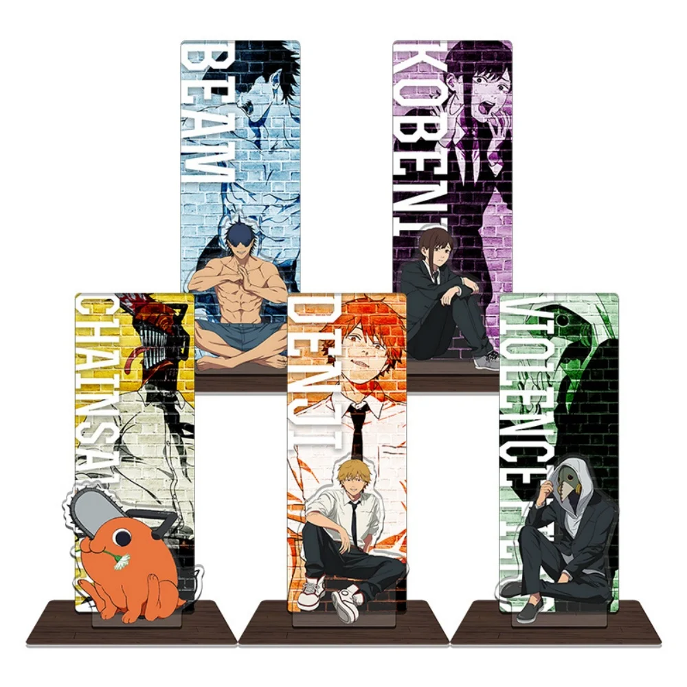 أنيمي بالمنشار رجل الفيلم: Reze Pochita Denji Makima Hayakawa Aki تأثيري الاكريليك حامل مكتب الديكور الدائمة لوحة الدعائم #3