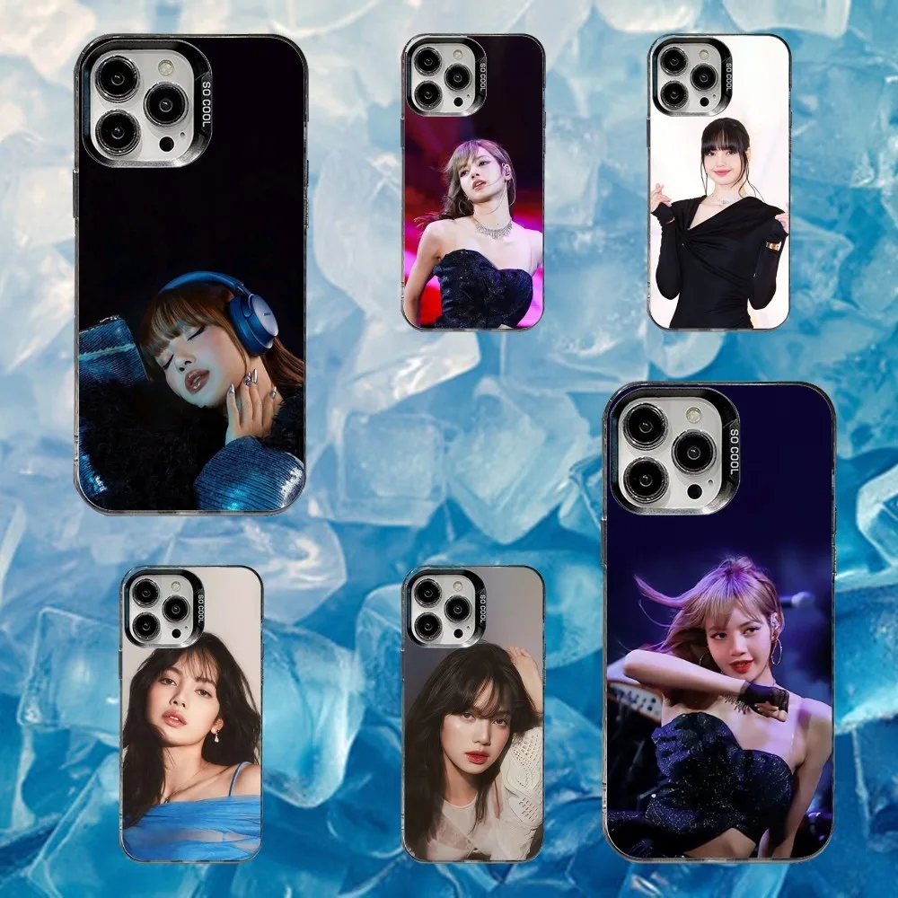 

L-Lisa LALISA Singer Phone Case For iPhone 16,15,14,13,12,11,Mini,Pro,SE,MAX White Matte Shockproof Cover