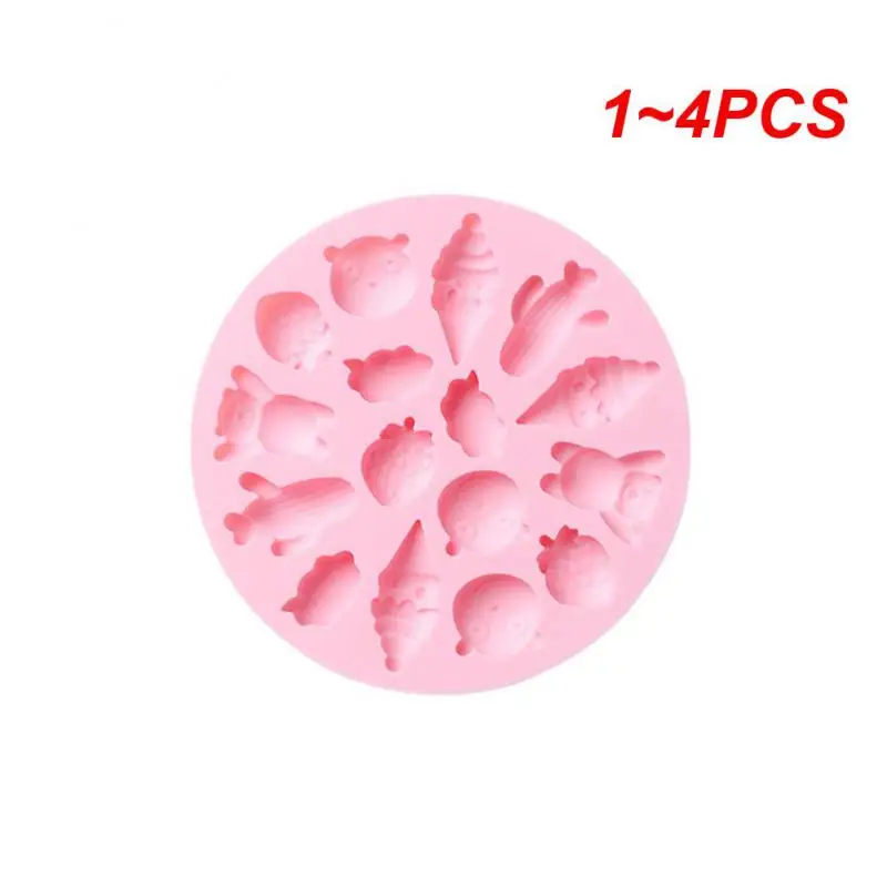 1~4PCS Silicone Mold Food Grade Non-stick Cartoon For Chocolate Cake Dessert Baking Pan Donuts Maker High Temperature