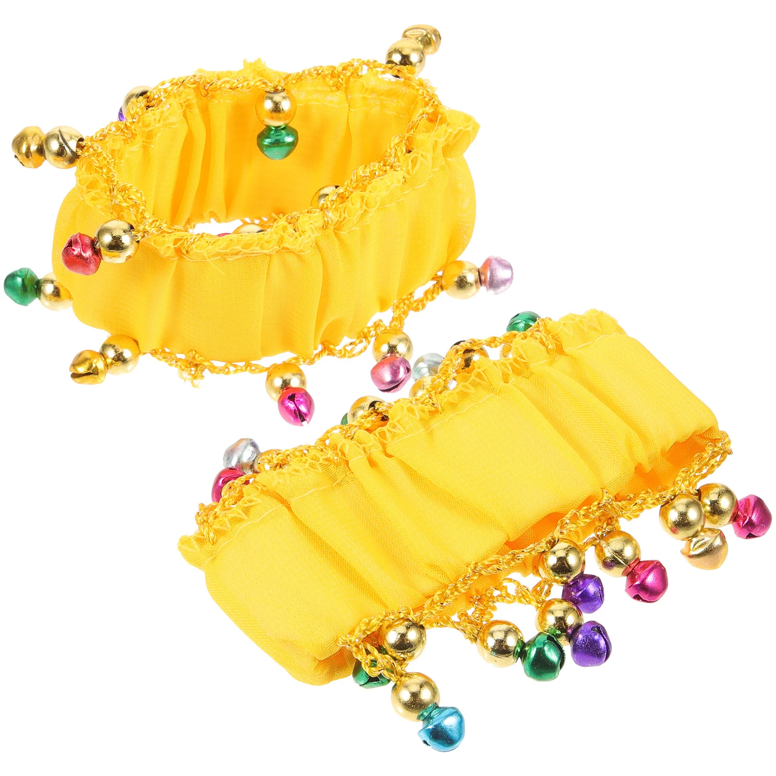 1Pair Bell Bracelets Belly Dance Wrist Bands Chic Ethnic Costume Accessories Dancing Supplies Wrist Bands Bracelets