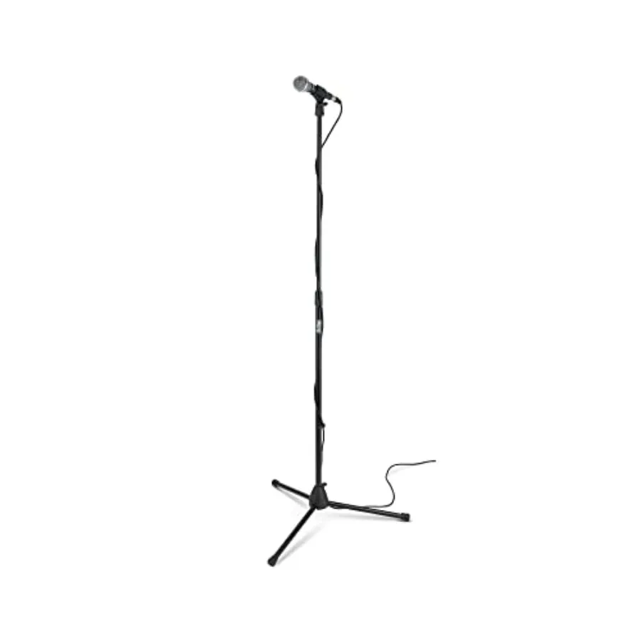 OnStage MS7700B TripodBase Mic Stand Setup for Vocal and Instrument Microphones Adjustable Height 5 827 Threading Portable Fold