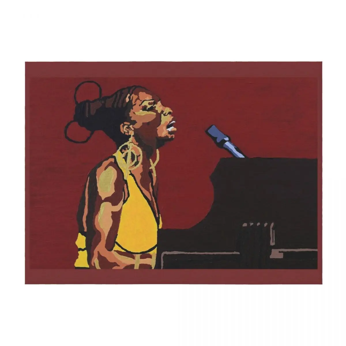 

Nina Simone Throw Blanket Hairy Plaid on the sofa For Baby Summer Beddings Blankets