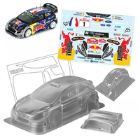 TM218 1/10 Mini Ford Fiesta WRC Clear Body Car Shell sets,165mm width,210mm wheelbase RC Drift Chassis Tamiya M-Chassis