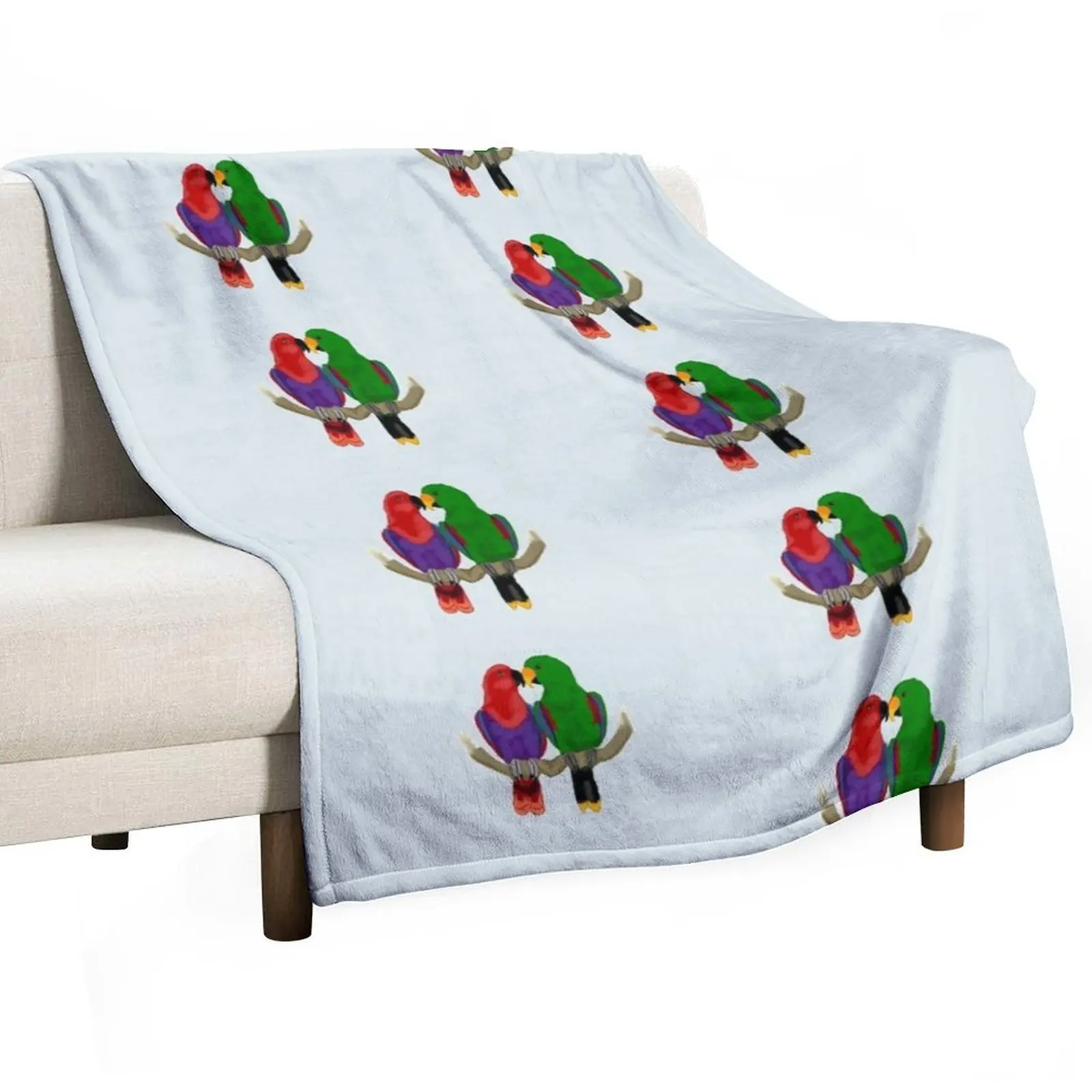 Eclectus Parrot pair Throw Blanket valentine gift ideas for babies Blankets