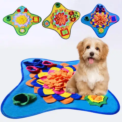 미끄럼 방지 먹이 찾기 애완 동물 스니핑 매트 느린 먹이 장난감 재미는 자연 먹이 찾기 기술을 장려합니다 애완 동물 스낵 매트