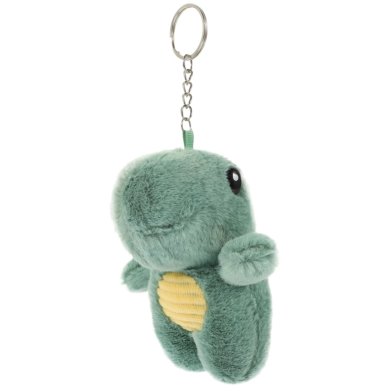 LLavero de peluche de dinosaurio, colgante para mochila, juguete de tamaño compacto, llaveros únicos para decoración de bolsos, forro polar de conejo de Jade