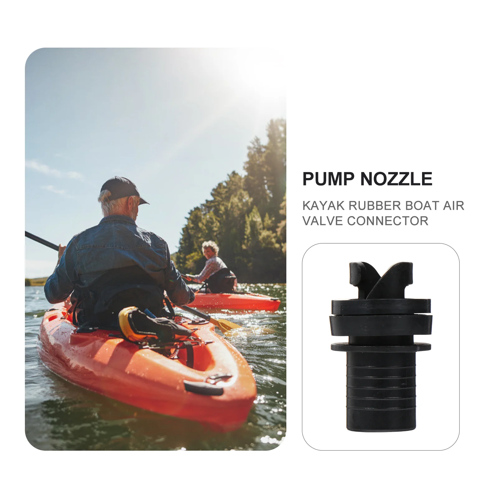 

Adapter Air Valve Connector Pump Adaptor Multifunction Converter Boat Hose for Inflatables Black