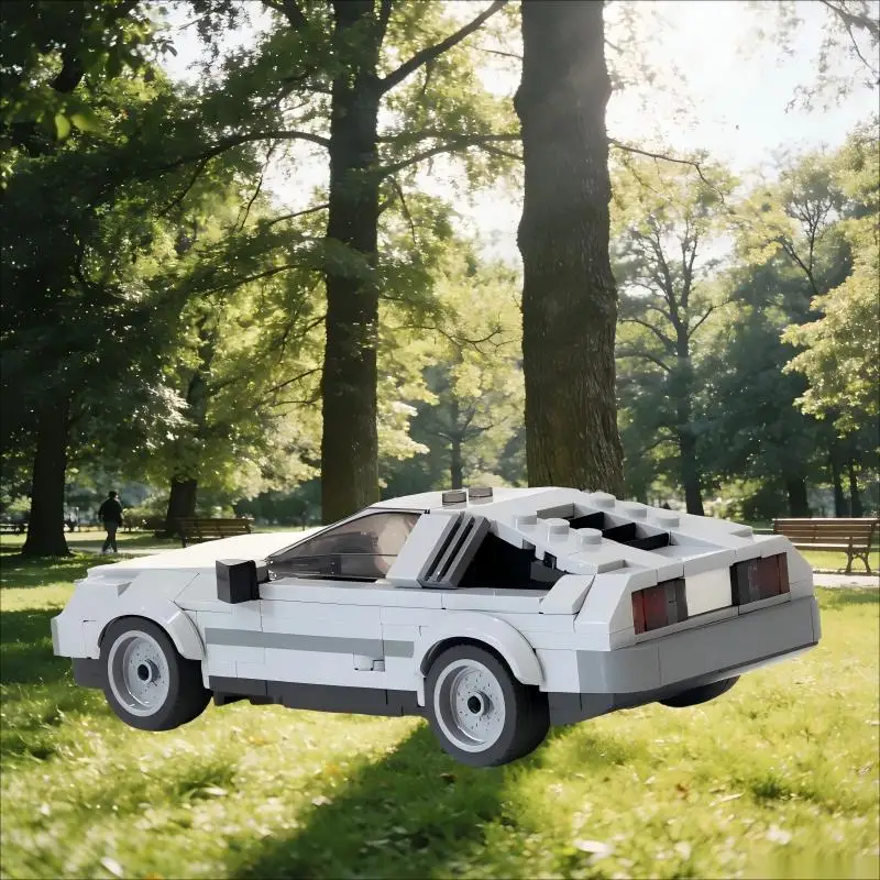 Modellino di Auto Sportiva Classica MOC-121922, Kit di Costruzione Grigio, Blocchi da Assemblare Fai-da-Te, 310 Pezzi, Regalo Tecnologico Modulare