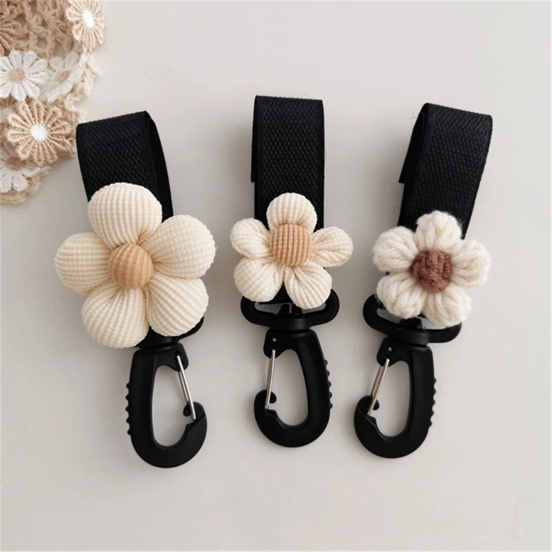 

Flower Charm Baby Stroller Hanger Umbrella Car Accessory Hook Universal Pram Toddlers Cart Multifunctional Bag Organiser