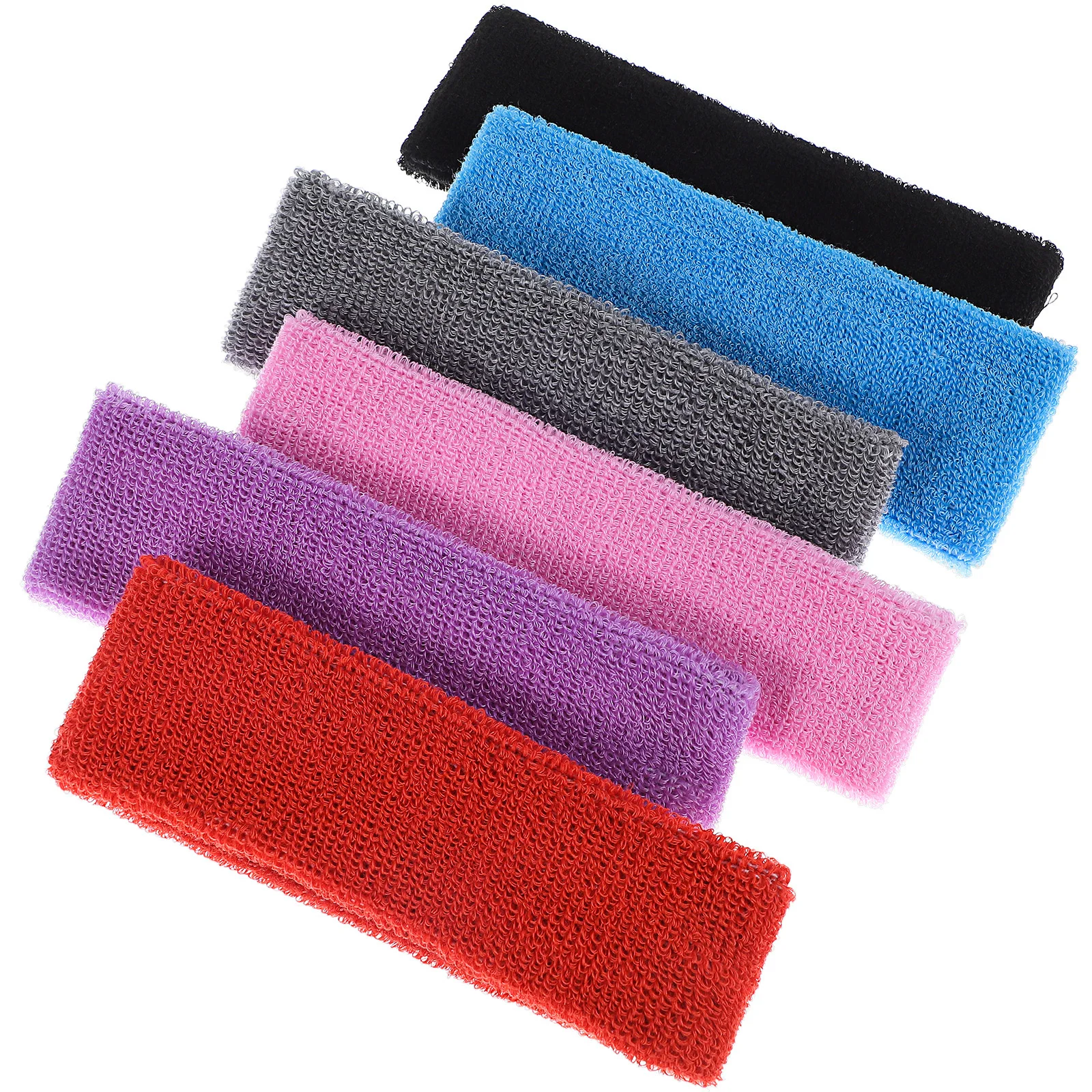 

6Pcs Sweatbands Yoga Headband Exercise Headbands Soft Comfortable Athletic Headband for Men Women Sports