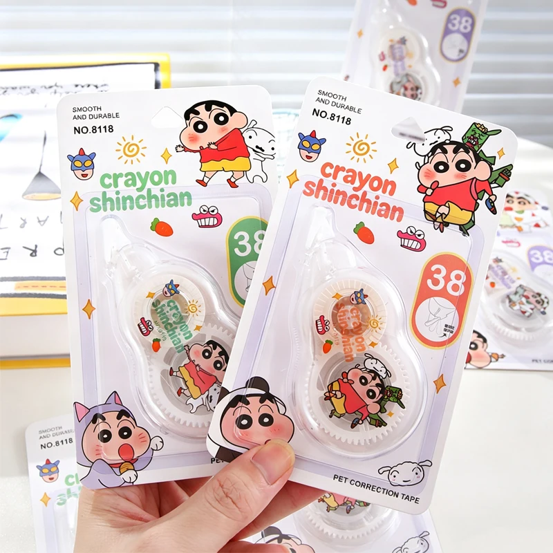 1/3/5pcs Cute Crayon Shin-chan Cartoon Office School Tool  Correction Tape Kawaii Children Learning Supplies Correction Sticker