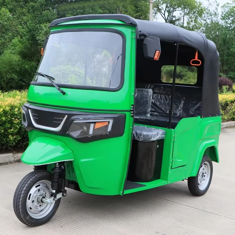 Electric Reverse Tricycle Open Body High-Power 3-Wheel Passenger Tuk Tuk Taxi Urban & Rural Public Transport Vehicle 50-70Km/h