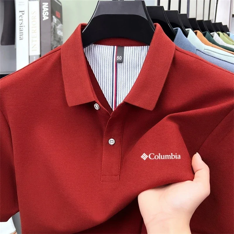 100% reine Baumwolle 2026 High-End Marken Herren Kurzarm-Poloshirt Sommer Mode Luxus Logo Besticktes Golf-Oberteil Lässiges T-Shirt – Detail 31
