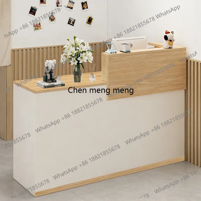 

Beauty Salon Reception Desk Shop Modern Clothing Store Decor Reception Desk Business Table Comptoir Caisse Corner Furniture