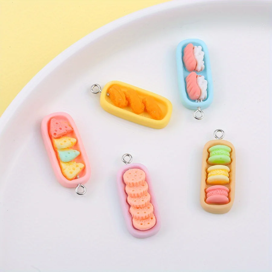 10 قطع محاكاة لطيف الغذاء السوشي الراتنج سحر DIY يدويا مجوهرات اكسسوارات صنع للأقراط جراب هاتف الديكور #1