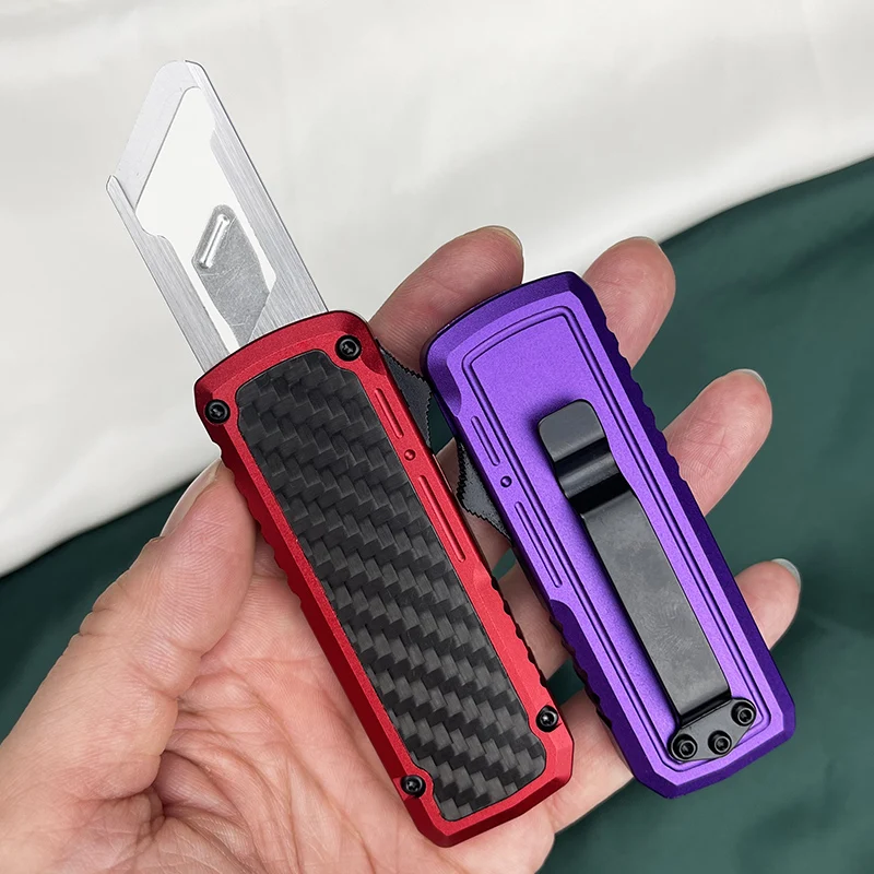 

Mini Utility SK5 Blade OTF Paper Cutting Knife Replaceable Blade CNC Aluminium Handle EDC camping Outdoor Knives Tools