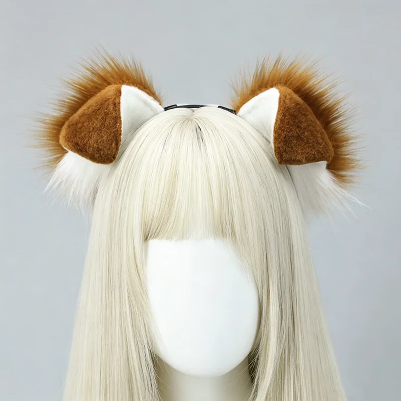 

Dog Ear Headband Cartoon Hair Accessories Comic-Con Cosplay Props Dress Up Plush Dog Ear Headgear Simulation Animal Ears
