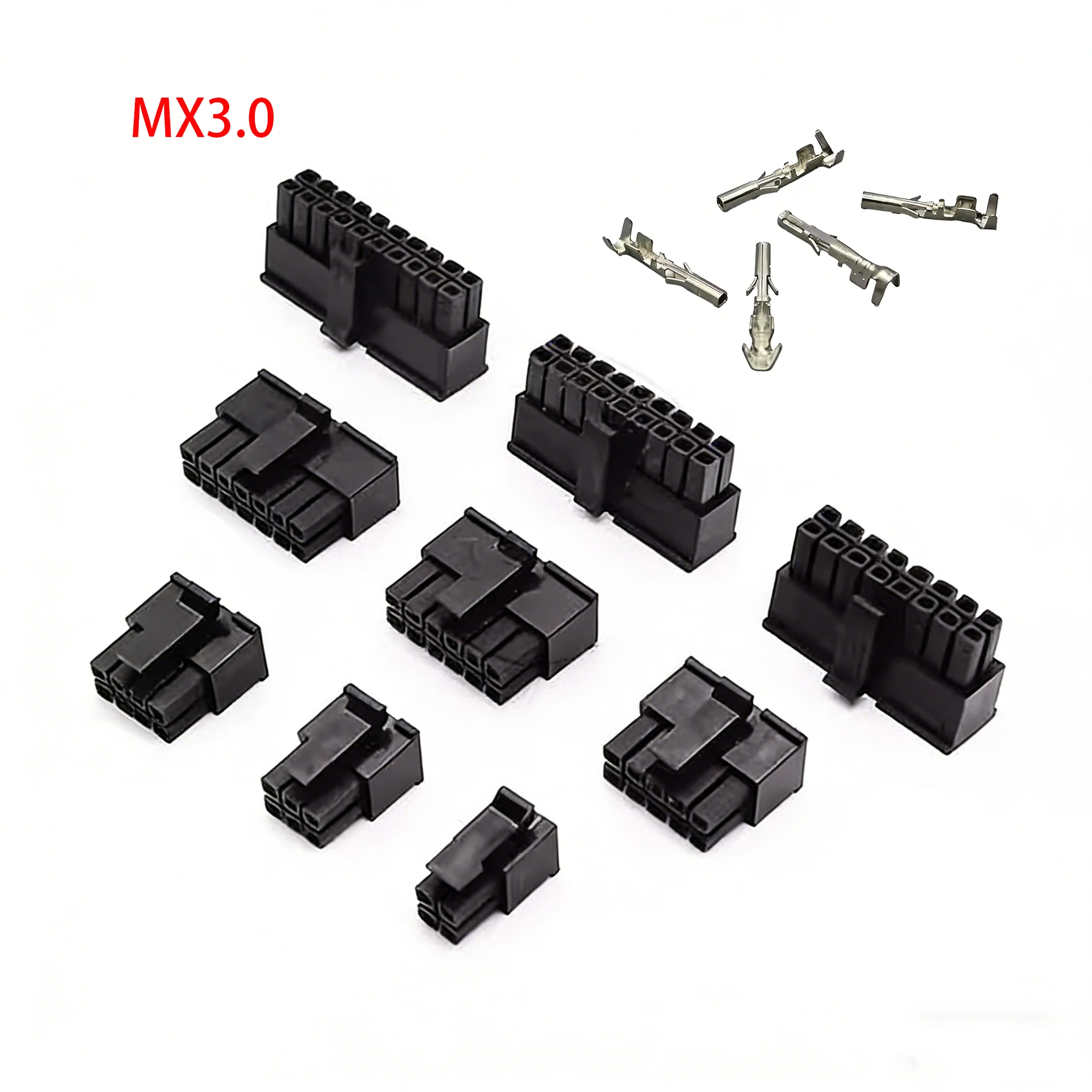 Micro-Fit  MX3.0mm Spacing Double Row Connector Joint 43025 Plug Small 5557 Male Rubber Housing 2*2/3/4/5/6/7/8/9/10/11/12Pin
