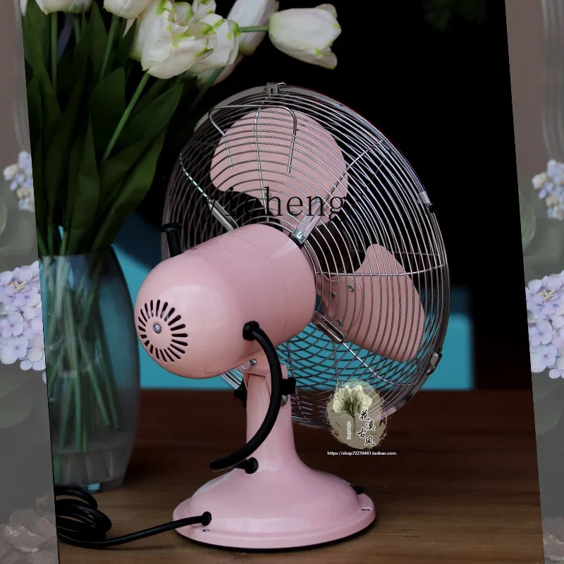 cc27 fan ornament iron electric fan pastoral table fan household