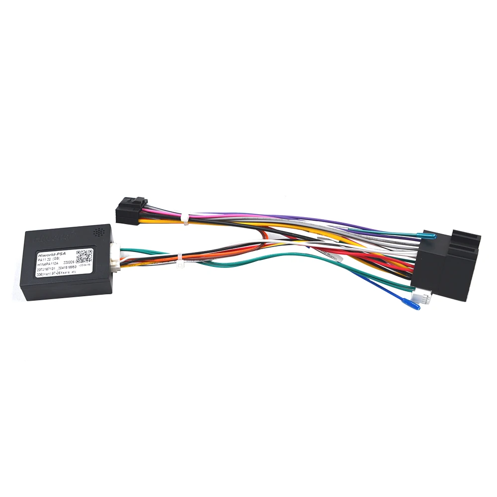 BYNCG Car 16pin Wiring Harness Adapter Canbus Box Decoder For Peugeot 206 207 307 Android Radio Power Cable