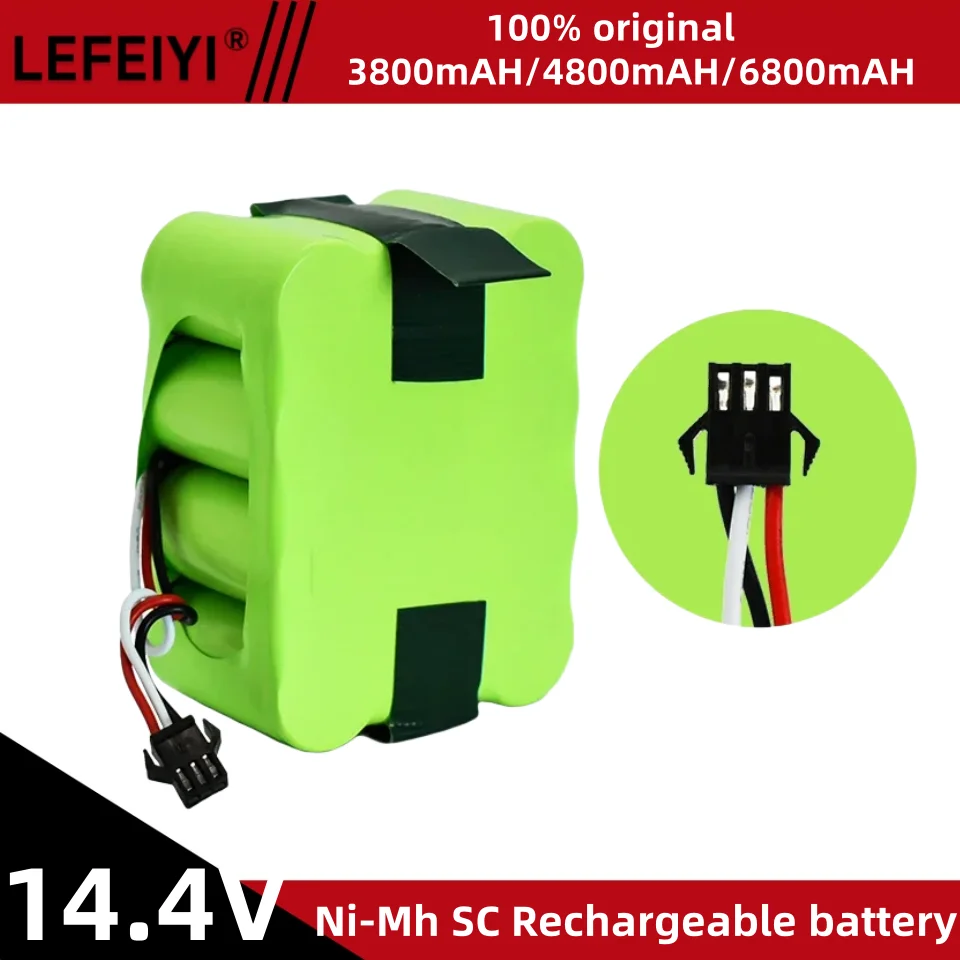 New 14.4V NiMH SC Rechargeable Battery 6800mAh for KV8 XR210 XR510 XR210A XR210B XR510B XR510C Vacuum Cleaner Robot