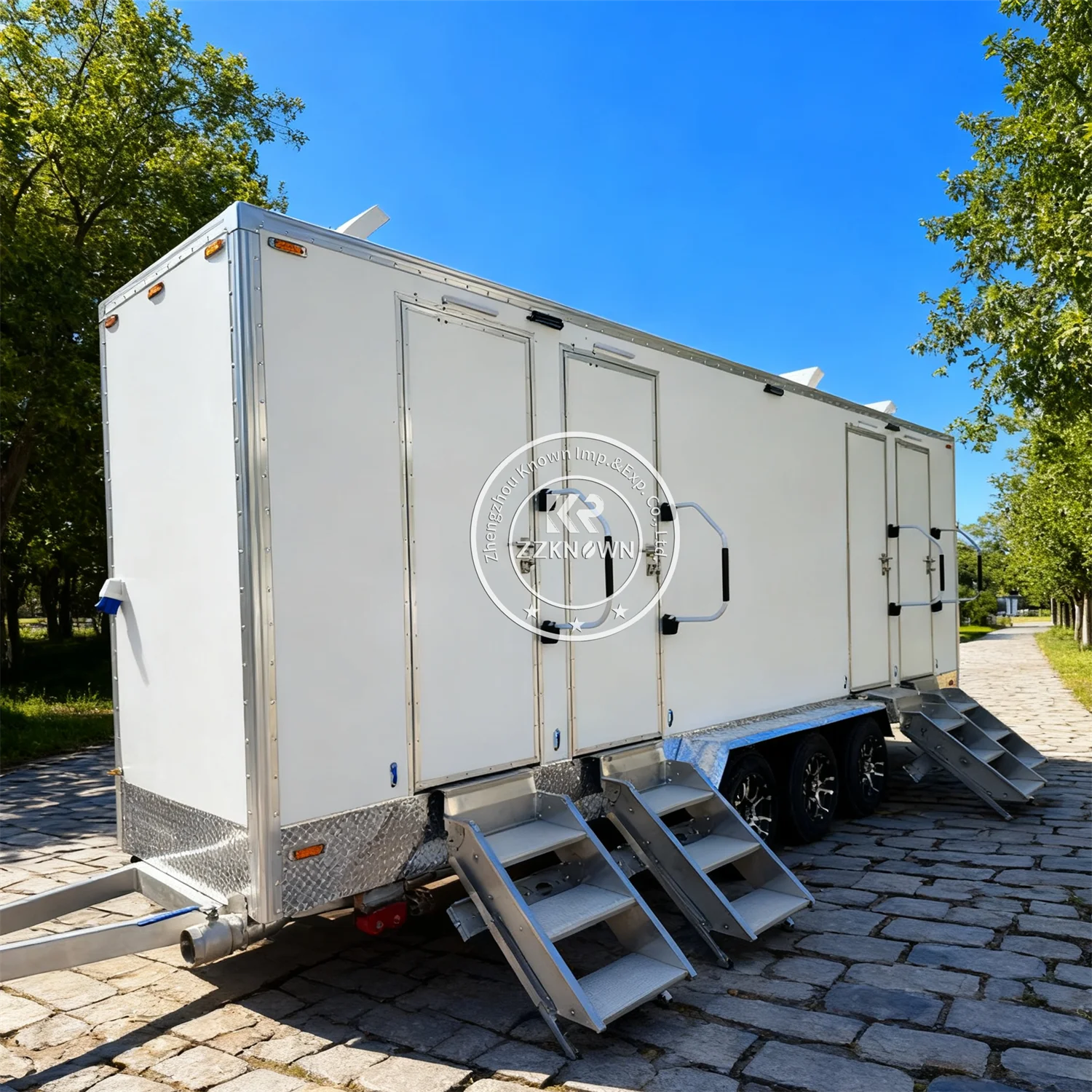 

Wholesale Prefab Public Outdoor Bathroom Mobile Portable Wedding Toilet Trailer Event Portable VIP Restroom Trailer