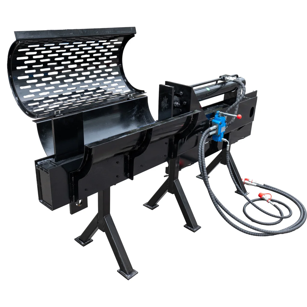 

Погрузчик с бортовым поворотом. Гидравлическое крепление для дров, сверхмощный деревянный комбайн. Дровокол для фермы и строительства.