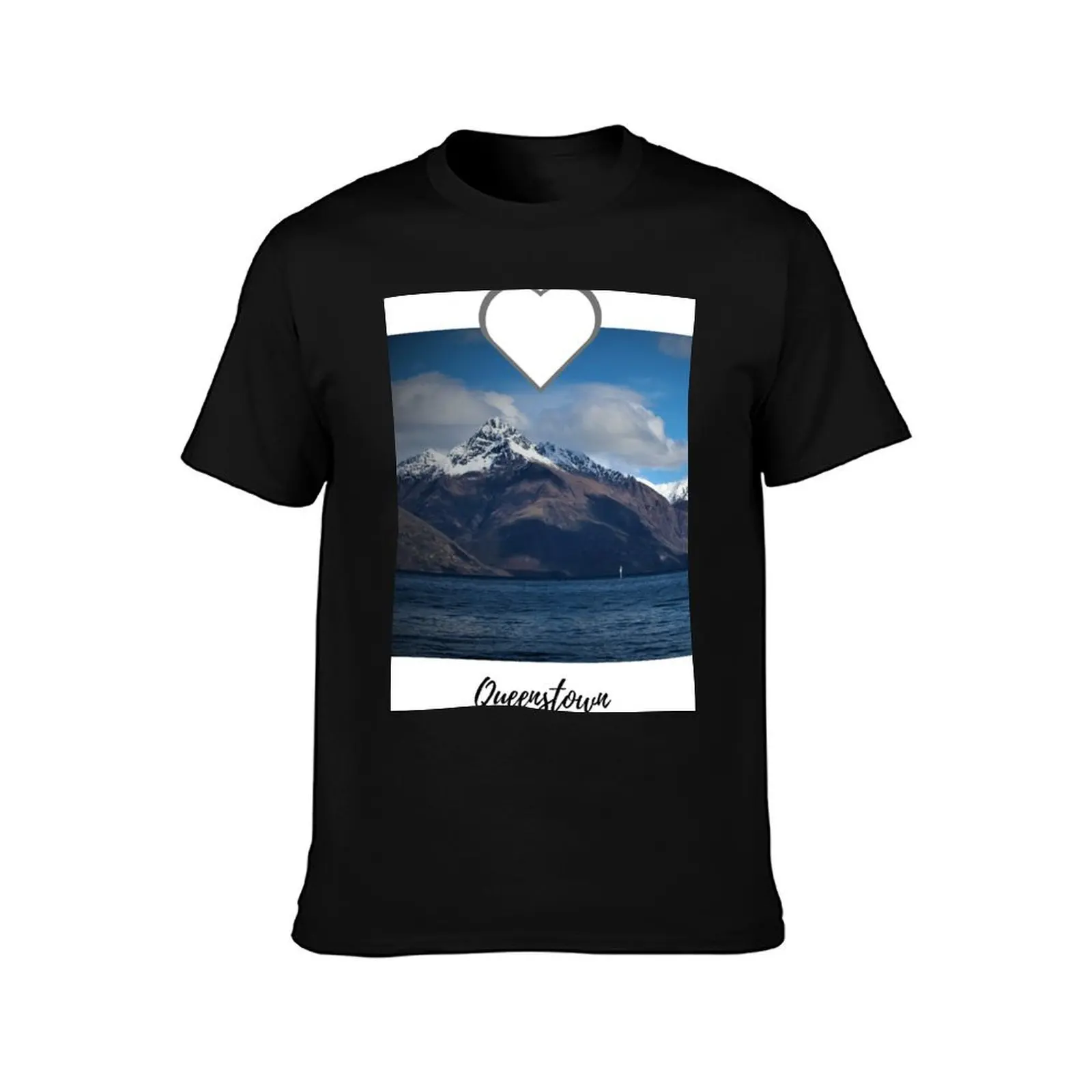 تي شيرت Queenstown تي شيرت للرجال بقصة ضيقة تي شيرت رجالي برسومات تي شيرت #2