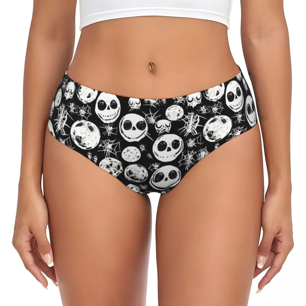 Custom Women's Dark Horror Halloween Panties Underwear Female Comfort Briefs Underpants