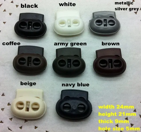 Toggles Cordlock Toggle Clip PIG NOSE Type Spring Stopper 8 Colors Available 400 pcs(mixed colors)